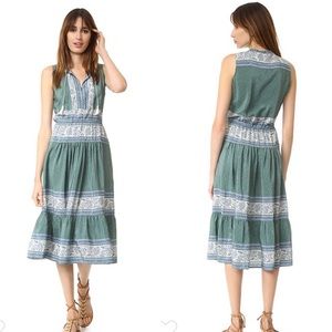 Sea New York Sabine Green Sill Midi Dress size 0